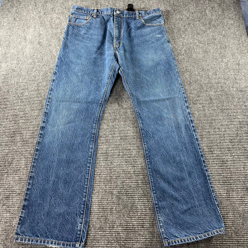 Levis 517 Bootcut Jeans Mens 36x32 Blue Denim Medium Wash Vintage Style 517-0217
